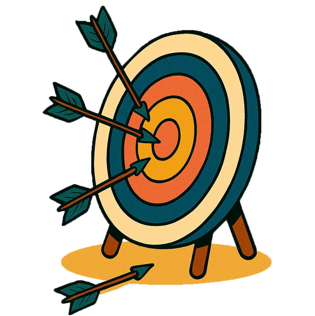 Cible avec flèches